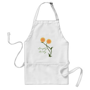 Lovely Blooms Apron, Orange Standard Apron