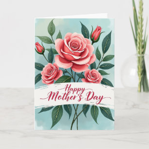 Lovely Blooms For Mom Card