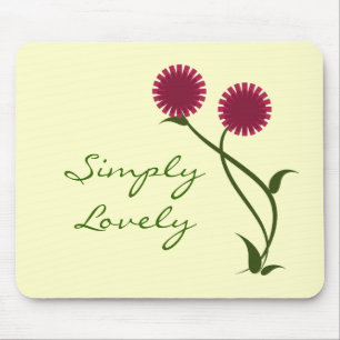 Lovely Blooms Mousepad, Fuchsia Mouse Pad