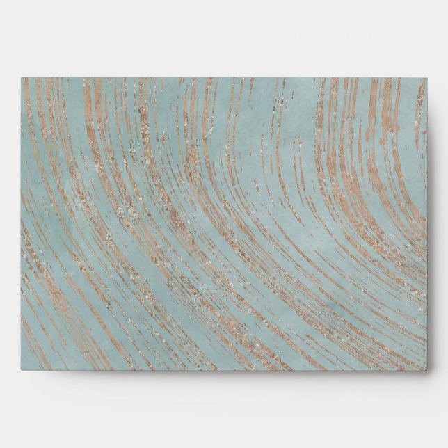 Lovely Blue and Copper Streaks Envelopes (Front)