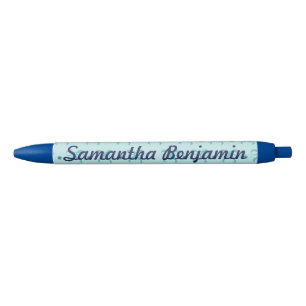 Lovely blue bows blue ink pen