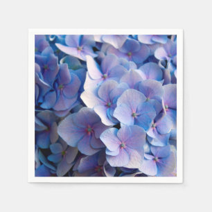 Lovely Blue Hydrangea Blossoms Napkin