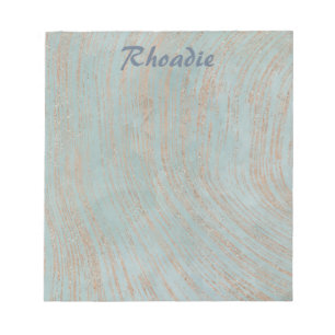 Lovely Blue Marble and Copper Notepad