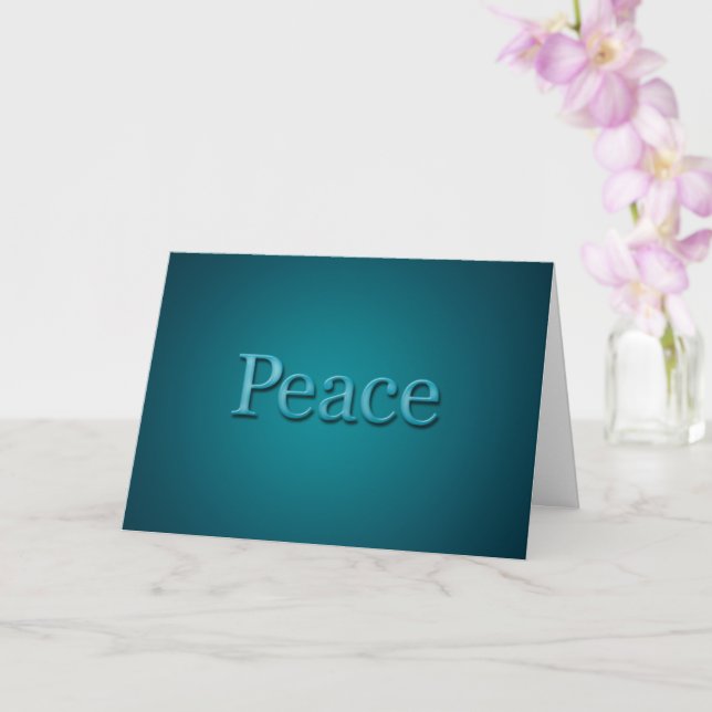Lovely Blue Peace Custom Holiday Card (Orchid)