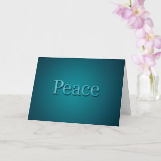 Lovely Blue Peace Custom Holiday Card