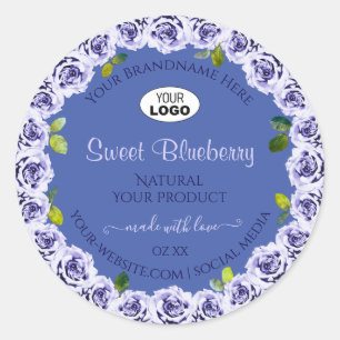 Lovely Blue Product Package Étiquette mignon Rose 