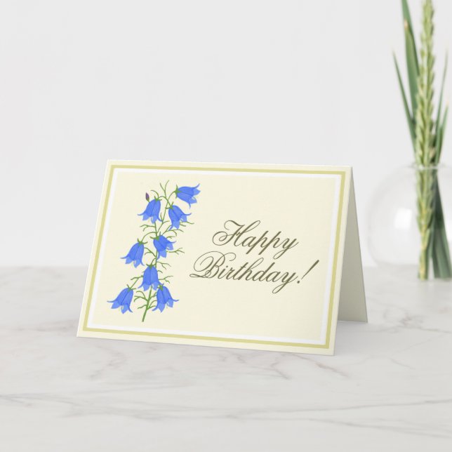 Lovely Bluebells Birthday Greeting Card (Front)
