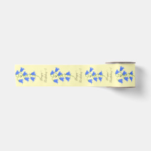 Lovely Bluebells Pale Yellow Satin Ribbon