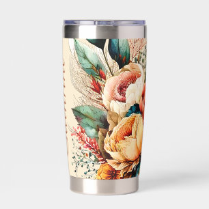 Lovely boho fall bouquet personalized insulated tumbler