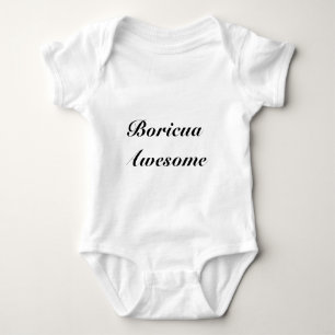 Lovely Boricua Awesome Quote Baby Bodysuit