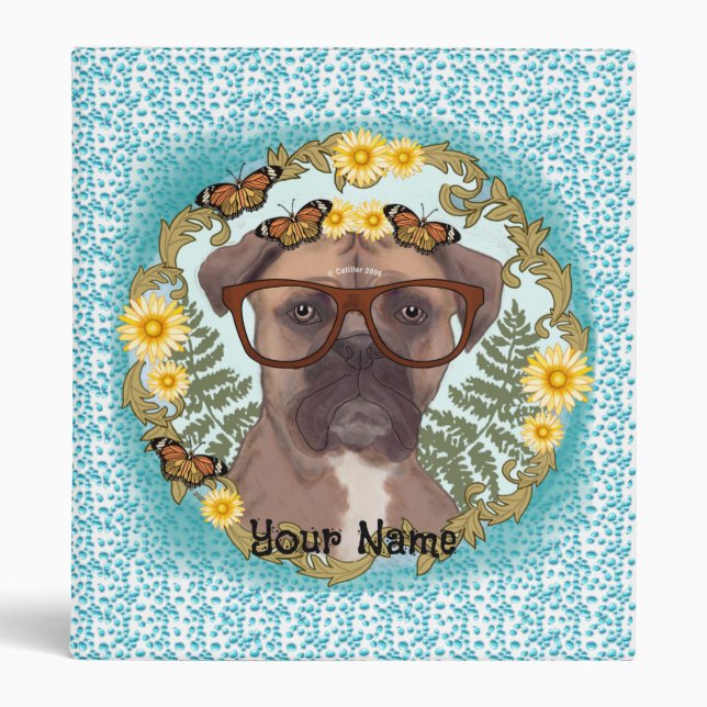 Lovely Boxer Dog Binder (Front)