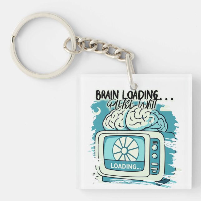 lovely brainloading design keychain (Front)