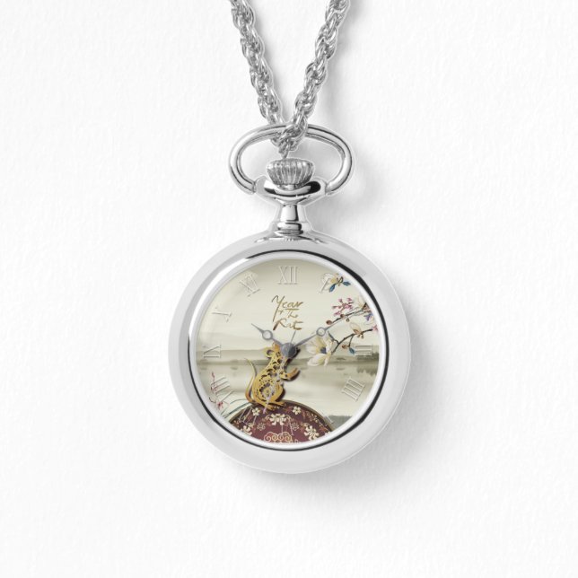 Lovely bucolic scene Chinees Rat Year Birthday W Watch (Front)