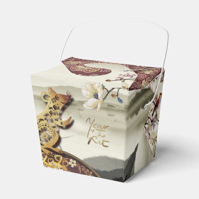 Lovely bucolic scene Chines Rat Year 2020 TOFB Favor Box (Front Side)