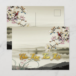 Lovely bucolic scene Vietnamese Rat Year 2020 GP Invitation Postcard