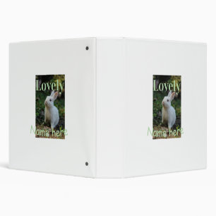 Lovely bunny rabbit pet photo name green pastel binder