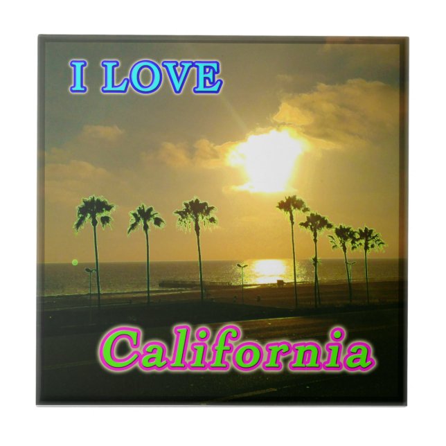 "Lovely California 2" Tile (Front)