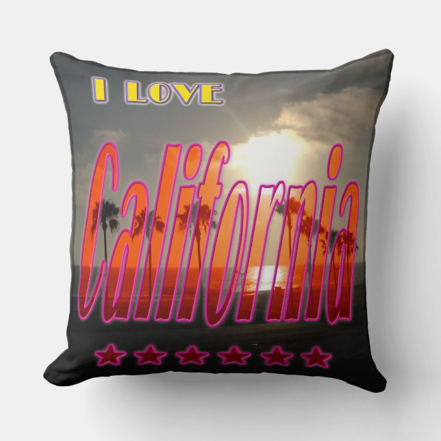 "Lovely California 3" Pillow (Front)