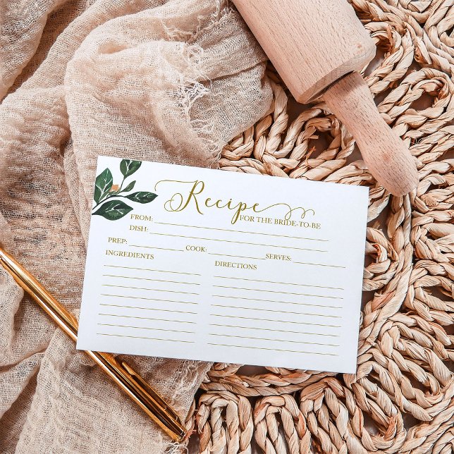 Lovely Calligraphy Bridal Shower Recipe Cards (Creator Uploaded)