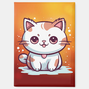 Lovely Cat Kawaii Style Clipart Magnet