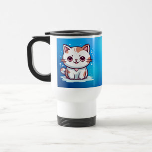 Lovely Cat Kawaii Style Clipart Travel Mug