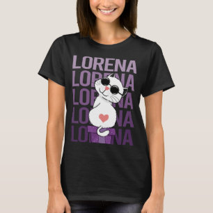 Lovely Cat - Lorena Name T-Shirt