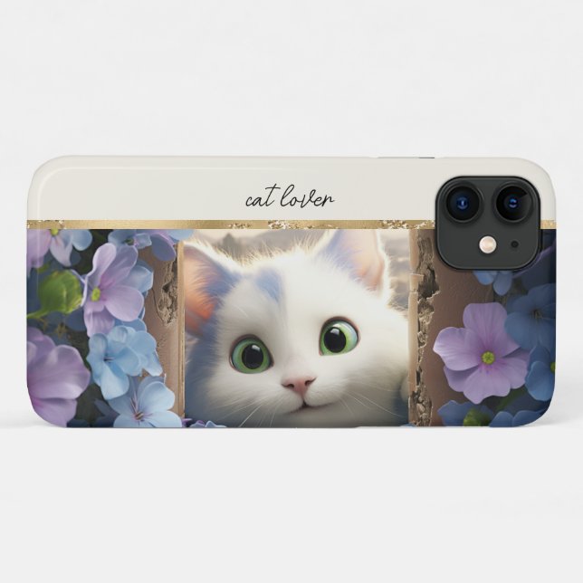 Lovely Cat Lover Case-Mate iPhone Case (Back (Horizontal))