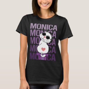 Lovely Cat - Monica Name T-Shirt