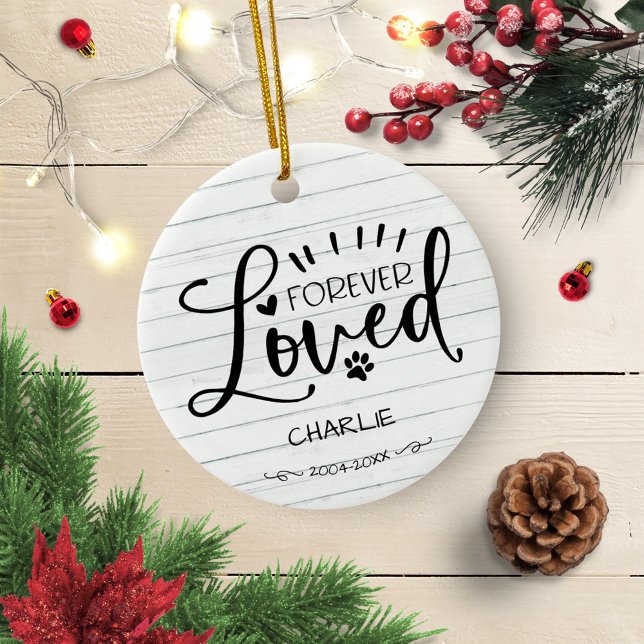Lovely Cat Or Dog Pet Memorial Keepsake Photo Ceramic Ornament (Creator Uploaded)