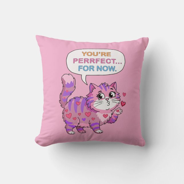 Lovely cat throw pillow (Front)