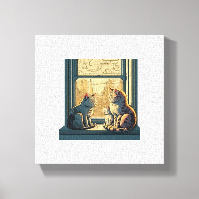 Lovely cats  canvas print (Front)