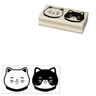 Lovely  Cats Rubber Stamp