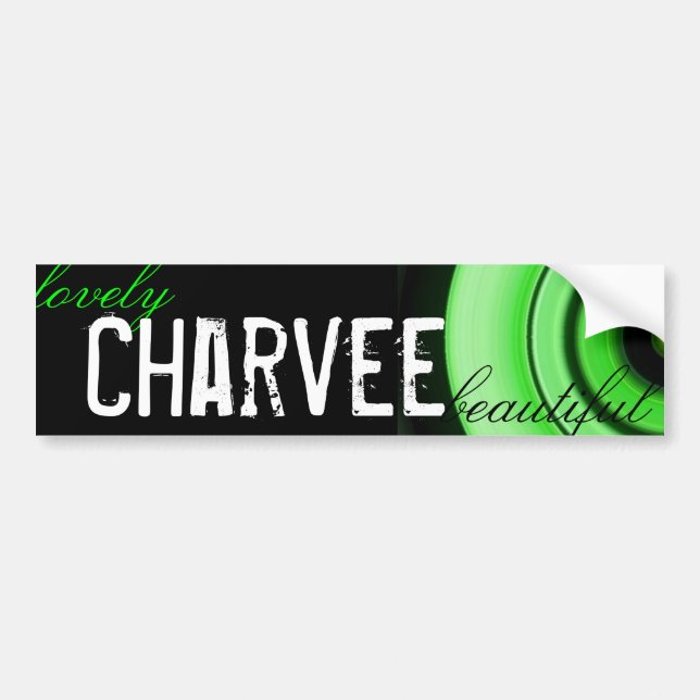 lovely, Charvee, beautiful Bumper Sticker (Front)