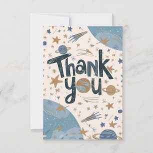 Lovely Cheerful Heaven Celestial Thank You Card