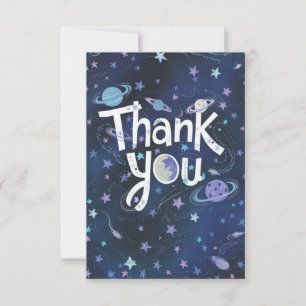 Lovely Cheerful Heaven Celestial Thank You Card