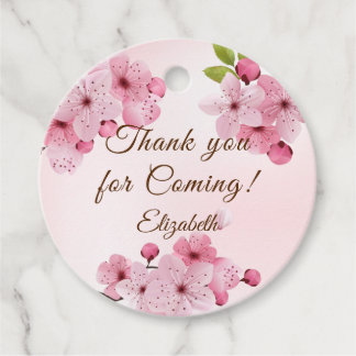 Lovely Cherry Blossoms Thank You Favour Tags