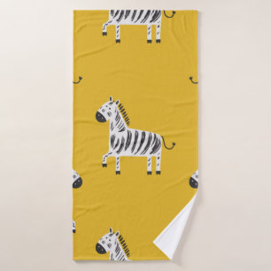 Lovely children's seamless pattern with zebras bath towel