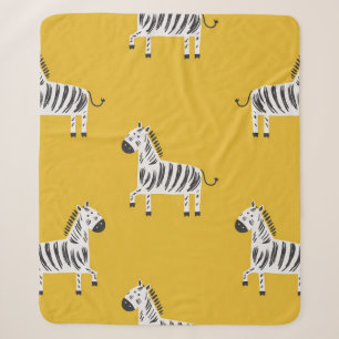 Lovely children's seamless pattern with zebras sherpa blanket