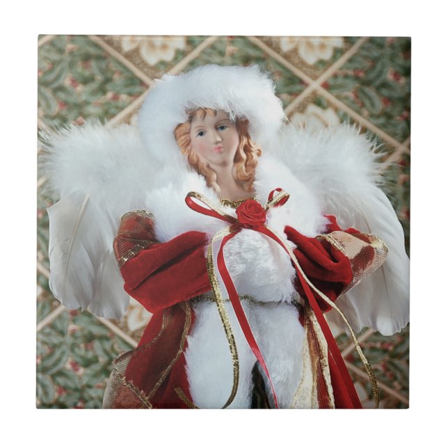 Lovely christmas angel print tile (Front)