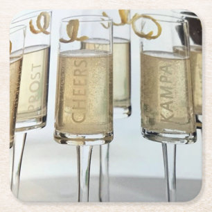 LOVELY  *CHRISTMAS CHAMPAGNE* COASTER