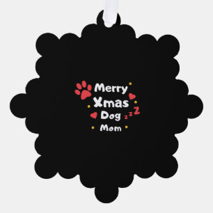 Lovely Christmas Dog Mom Ornament Card