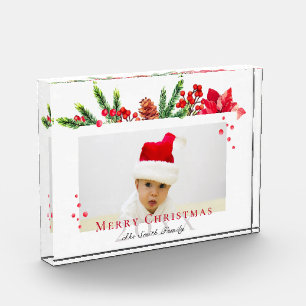 Lovely Christmas Frame Personalized Photo Block