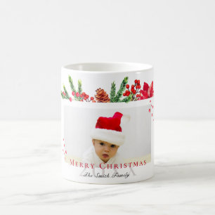 Lovely Christmas Frame Personalized Photo Coffee Mug