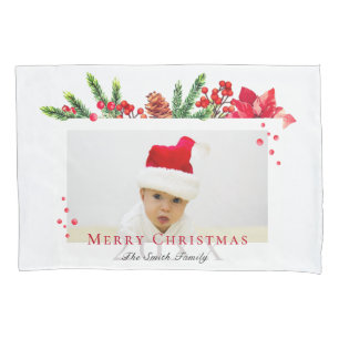 Lovely Christmas Frame Personalized Photo Pillowcase