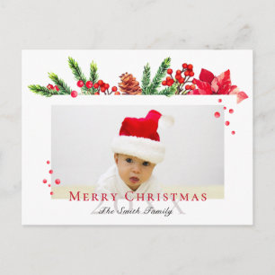 Lovely Christmas Frame Personalized Photo Postcard