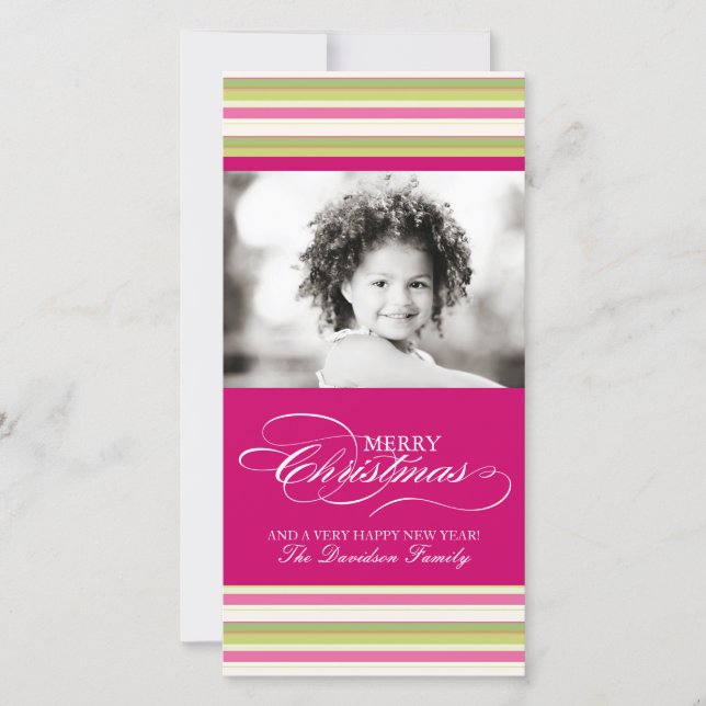 Lovely Christmas Photo Card (4x8) (Front)