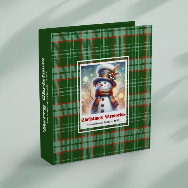 Lovely Christmas snowman family album personalized Binder (Lovely Christmas snowman family album personalized)