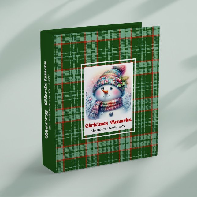 Lovely Christmas snowman family album personalized Binder (Lovely Christmas snowman family album personalized)