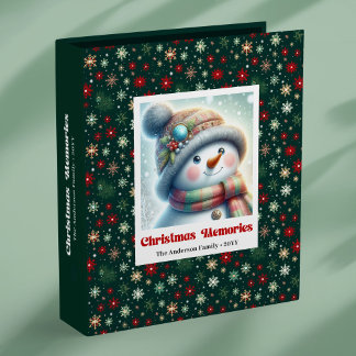 Lovely Christmas snowman photo album ring binder