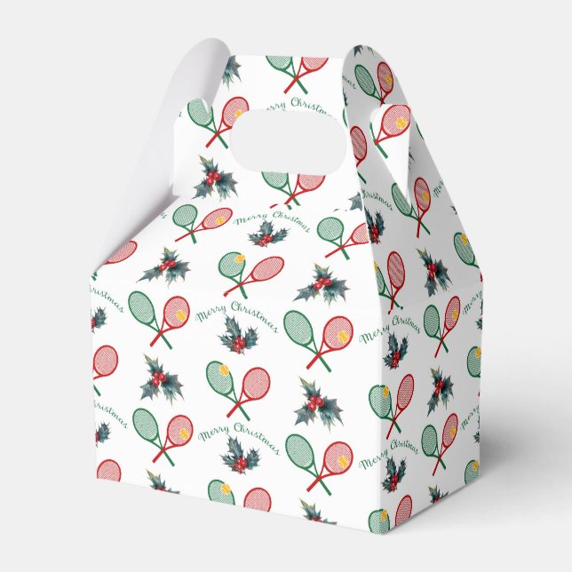 Lovely 🎄Christmas 🎾tennis   Favor Box (Front Side)